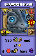 Wizard101 Balance spell card: Chameleon Clash, Spell ID 3668