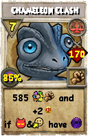 Wizard101 Balance spell card: Chameleon Clash, Spell ID 3668