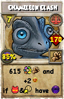 Wizard101 Balance spell card: Chameleon Clash, Spell ID 3666