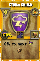 Wizard101 Sun spell card: Storm Shield, Spell ID 3049
