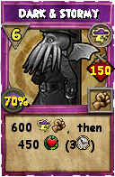 Wizard101 Storm spell card: Dark & Stormy, Spell ID 3298