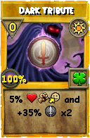 Wizard101 Sun spell card: Dark Tribute, Spell ID 3099