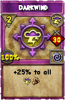 Wizard101 Storm spell card: Darkwind, Spell ID 3339