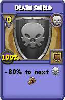 Wizard101 Death spell card: Death Shield, Spell ID 3495