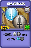 Wizard101 Death spell card: Grave Blade, Spell ID 3826