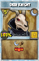 Wizard101 Moon spell card: Deer Knight, Spell ID 3186