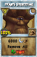 Wizard101 Moon spell card: Ivan's Storytime, Spell ID 3189