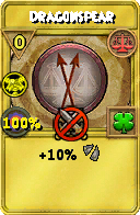 Wizard101 Balance spell card: Dragonspear, Spell ID 3735
