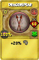 Wizard101 Balance spell card: Dragonspear, Spell ID 3730