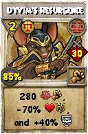 Wizard101 Balance spell card: Dyvim's Resurgence, Spell ID 3205