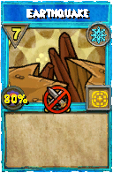 Wizard101 Ice spell card: Earthquake, Spell ID 3214
