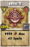Wizard101 Balance spell card: Equalize, Spell ID 3285