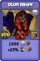 Wizard101 Death spell card: Death Seraph, Spell ID 3059