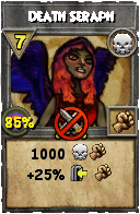 Wizard101 Death spell card: Death Seraph, Spell ID 3058