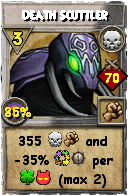 Wizard101 Death spell card: Death Scuttler, Spell ID 3342