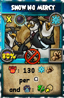 Wizard101 Ice spell card: Snow No Mercy, Spell ID 3294