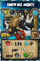 Wizard101 Ice spell card: Snow No Mercy, Spell ID 3036