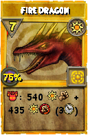 Wizard101 Sun spell card: Fire Dragon, Spell ID 3710