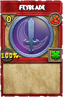 Wizard101 Fire spell card: Feyblade, Spell ID 3648