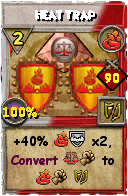 Wizard101 Fire spell card: Heat Trap, Spell ID 3402