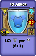 Wizard101 Ice spell card: Ice Armor, Spell ID 3772