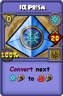 Wizard101 Ice spell card: Ice Prism, Spell ID 3670