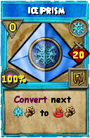 Wizard101 Ice spell card: Ice Prism, Spell ID 3670