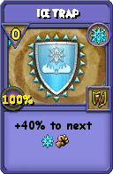 Wizard101 Ice spell card: Ice Trap, Spell ID 3638