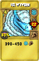 Wizard101 Ice spell card: Ice Wyvern, Spell ID 3951