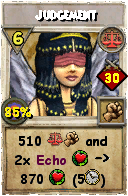 Wizard101 Balance spell card: Judgement, Spell ID 3183