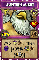 Wizard101 Storm spell card: Jupiter's Might, Spell ID 3116