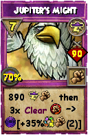 Wizard101 Storm spell card: Jupiter's Might, Spell ID 3108