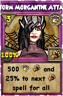 Wizard101 Storm spell card: Storm Morganthe Attack, Spell ID 3602