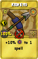 Wizard101 Sun spell card: Keen Eyes, Spell ID 3945