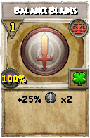 Wizard101 Balance spell card: Balance Blades, Spell ID 3626