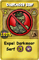 Wizard101 Myth spell card: Darkmoor Serf, Spell ID 3559