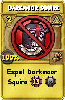 Wizard101 Myth spell card: Darkmoor Squire, Spell ID 3509