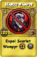 Wizard101 Myth spell card: Scarlet Wampyr, Spell ID 3587