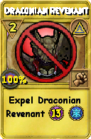 Wizard101 Myth spell card: Draconian Revenant, Spell ID 3595