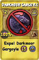 Wizard101 Myth spell card: Darkmoor Gargoyle, Spell ID 3611