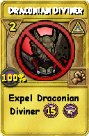 Wizard101 Myth spell card: Draconian Diviner, Spell ID 3535
