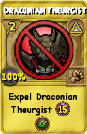 Wizard101 Myth spell card: Draconian Theurgist, Spell ID 3508