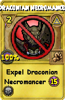 Wizard101 Myth spell card: Draconian Necromancer, Spell ID 3522
