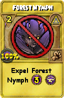 Wizard101 Myth spell card: Forest Nymph, Spell ID 3588