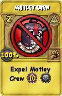 Wizard101 Myth spell card: Motley Crew, Spell ID 3556