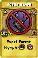 Wizard101 Myth spell card: Forest Nymph, Spell ID 3581