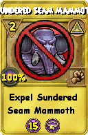 Wizard101 Myth spell card: Sundered Seam Mammoth, Spell ID 3620