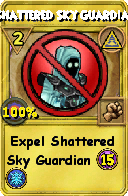 Wizard101 Myth spell card: Shattered Sky Guardian, Spell ID 3513