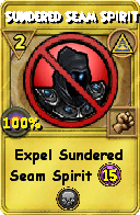 Wizard101 Myth spell card: Sundered Seam Spirit, Spell ID 3572