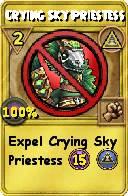 Wizard101 Myth spell card: Crying Sky Priestess, Spell ID 3234